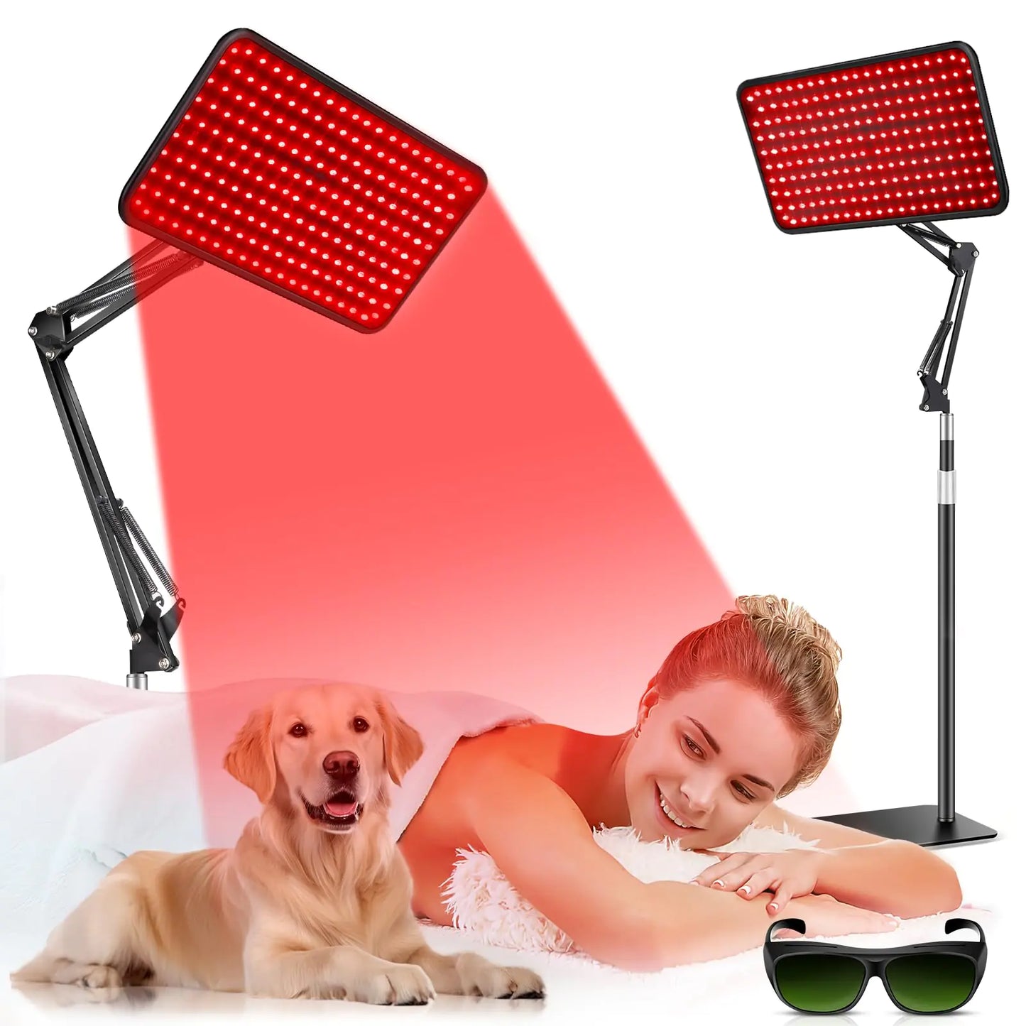 HALIDODO Red Light Therapy for Body940nm Red Light Therapy Lamp with Adjustable StandInfrared Light Therapy for Body660nm Red Light Lamp&850nm Redlight Therapy Device for Body and Face